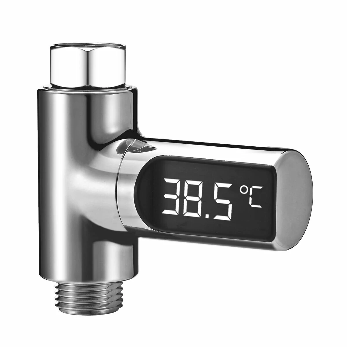 LW-101 LED Display Home Water Shower Thermometer Flow Self-Generating Electricity Water Temperture Meter Monitor Energy Smart Meter for Baby Care (image for) LW-101 LED Display Home Water Shower Thermometer Flow Self-Generating Electricity Water Temperture Meter Monitor Energy Smart Meter for Baby Care
